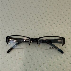 Gianfranco Ferre Black Semi-Rimless Eyeglasses